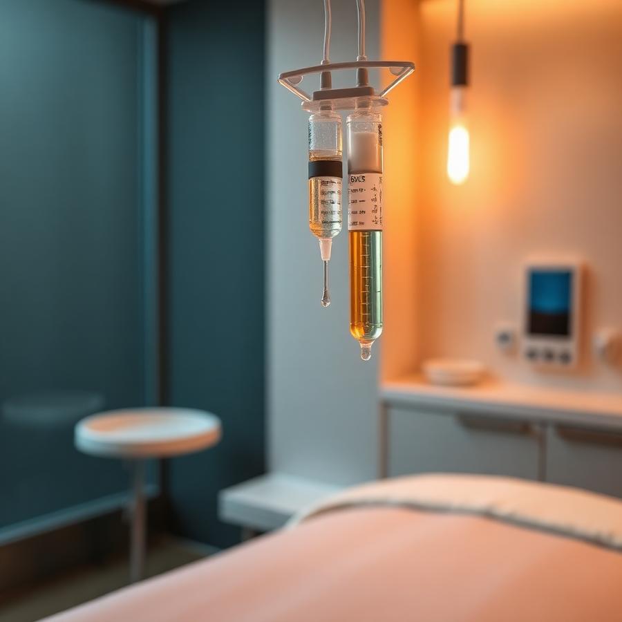 IV therapy setup